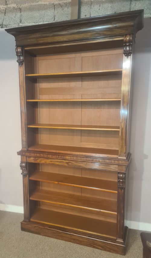 19TH CENTURY MAHOGANY LIBRARY BOOKCASE - ADDITIONAL PHOTO 5
