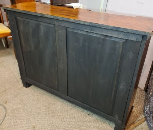 19TH CENTURY CARVED OAK DOUBLE BOOKCASE - ADDITIONAL PHOTO 2