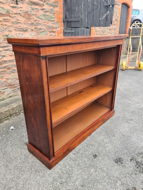 19TH CENTURY MAHOGANY OPEN BOOKCASE - ADDITIONAL PHOTO 2
