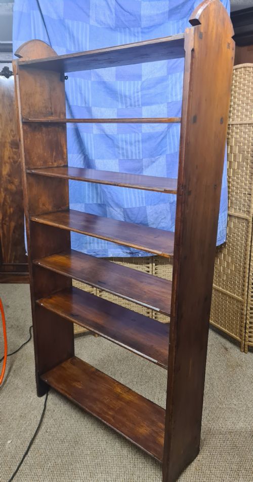 VICTORIAN PINE ARTS AND CRAFTS BOOKCASE - ADDITIONAL PHOTO 1