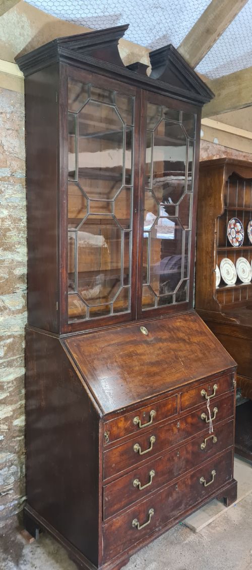 GEORGIAN 18TH CENTURY MAHOGANY BUREAU BOOKCASE - ADDITIONAL PHOTO 7