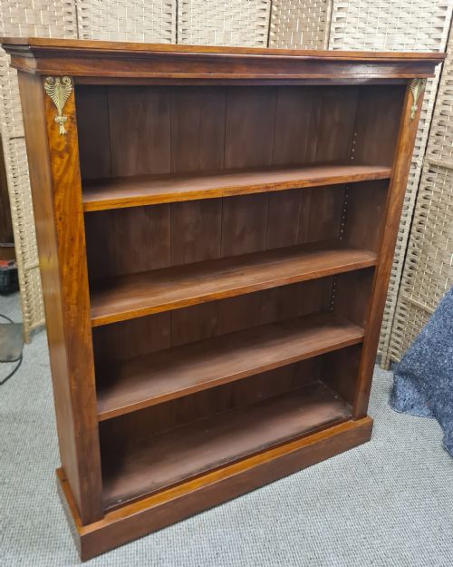 19TH CENTURY MAHOGANY OPEN BOOKCASE - ADDITIONAL PHOTO 1
