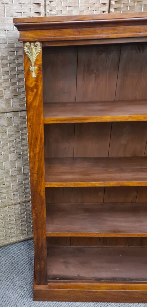 19TH CENTURY MAHOGANY OPEN BOOKCASE - ADDITIONAL PHOTO 4