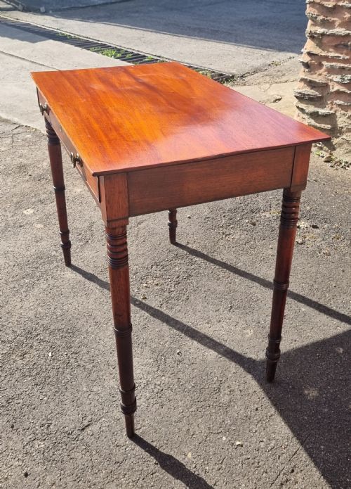 GEORGIAN MAHOGANY SINGLE DRAWER WRITING TABLE - ADDITIONAL PHOTO 4