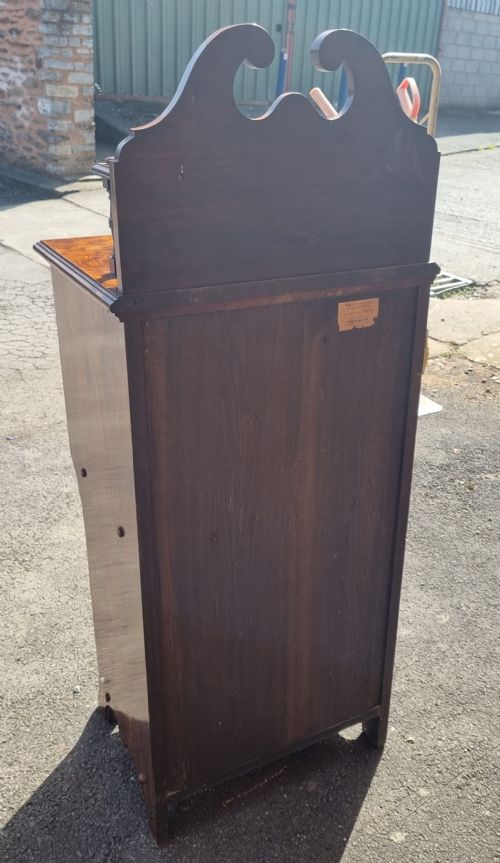 EDWARDIAN BURR WALNUT MUSIC CABINET - ADDITIONAL PHOTO 2