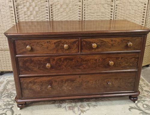 19th Century Flame Mahogany Chest of Drawers.