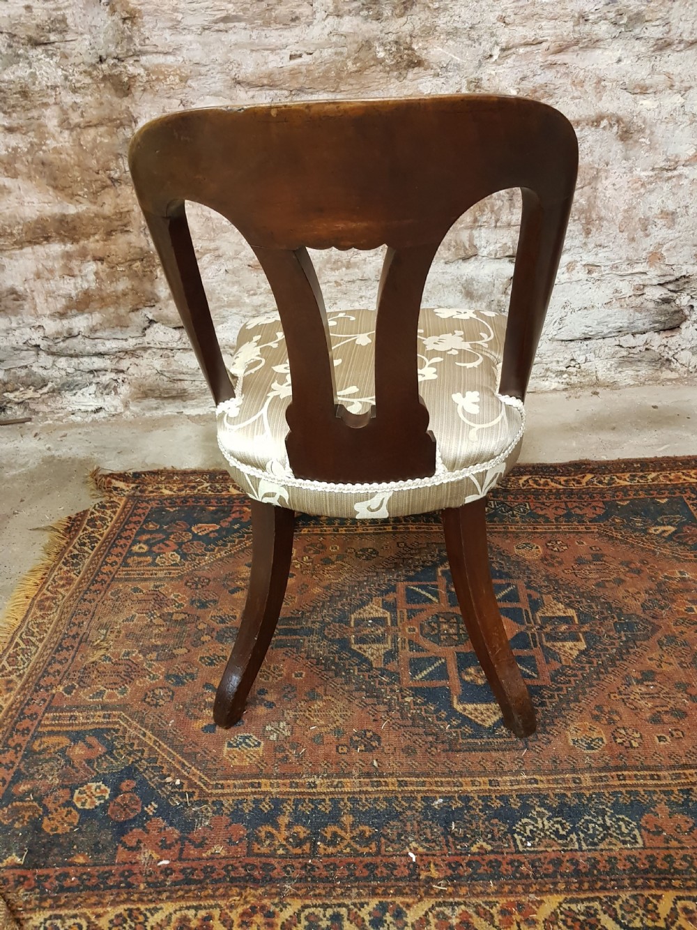  Victorian mahogany desk chair  View II