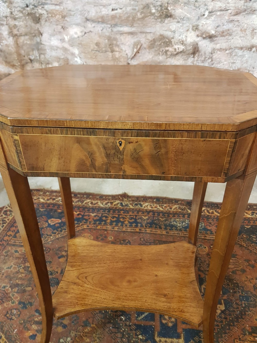 Victorian mahogany inlaid work Table 