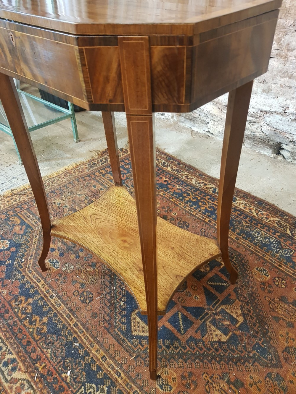Victorian mahogany inlaid work Table  View IV