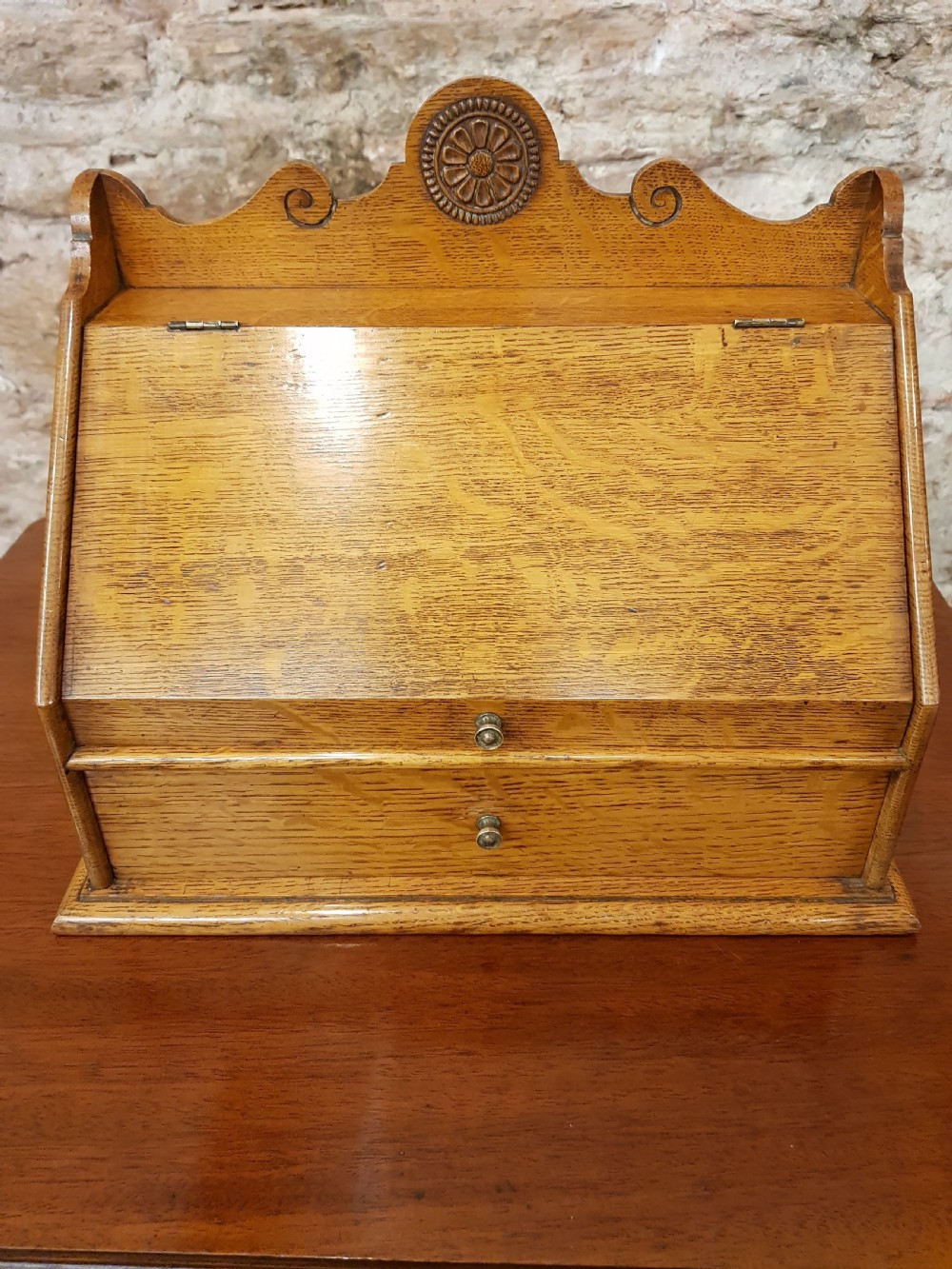 Victorian Oak writing slope. 