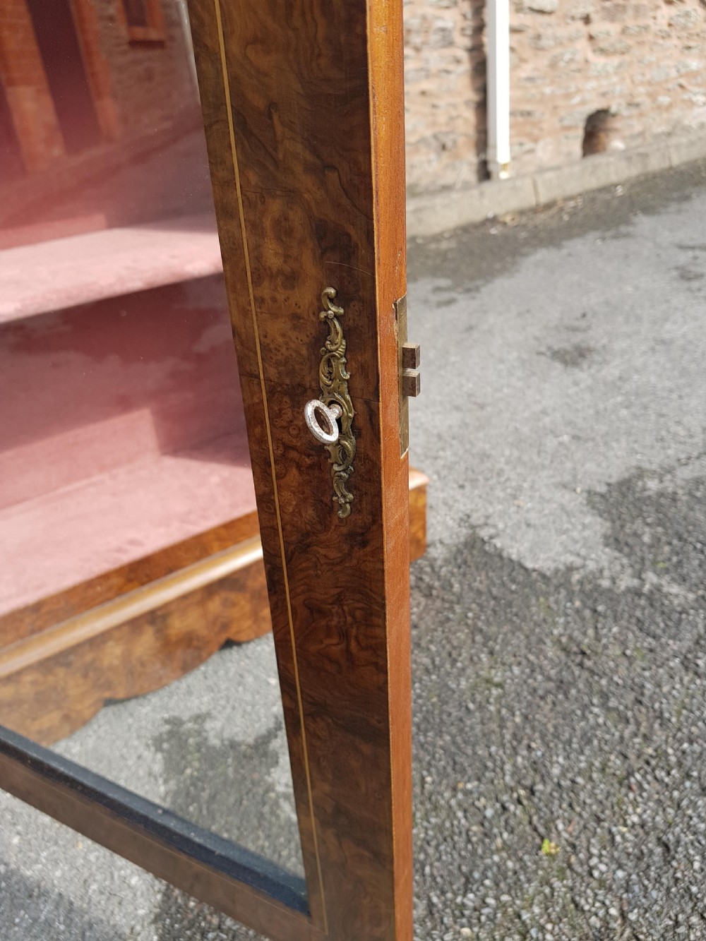 Victorian Burr Walnut Pier Cabinet  View VII