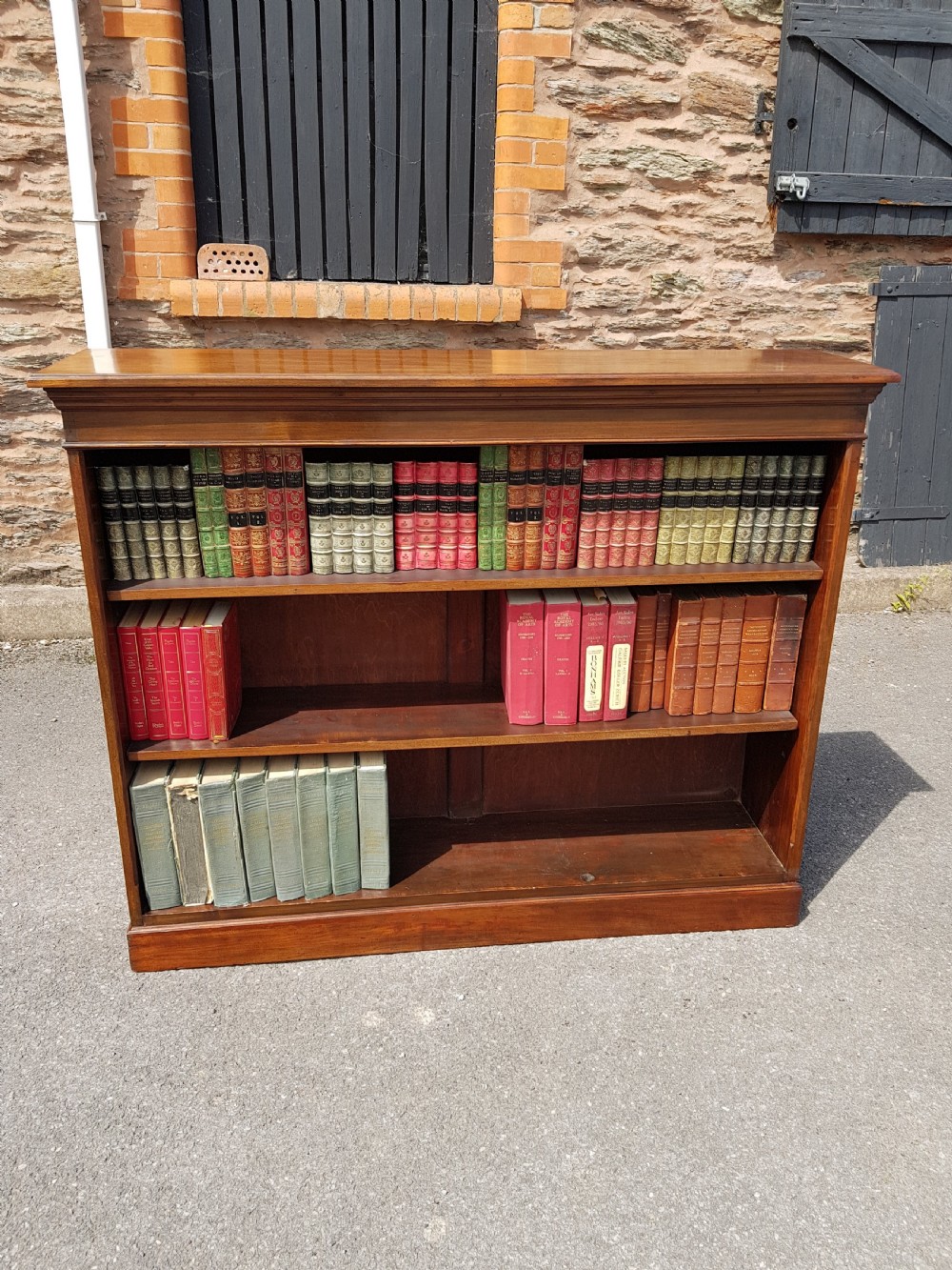 Victorian mahogany open Bookcase 