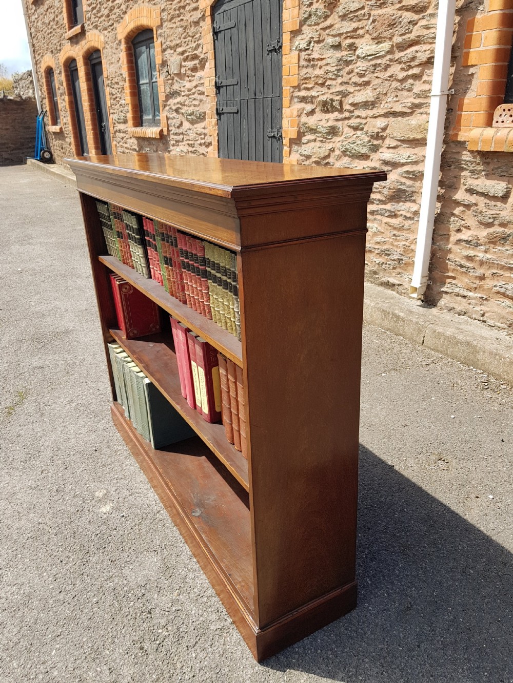 Victorian mahogany open Bookcase  View III