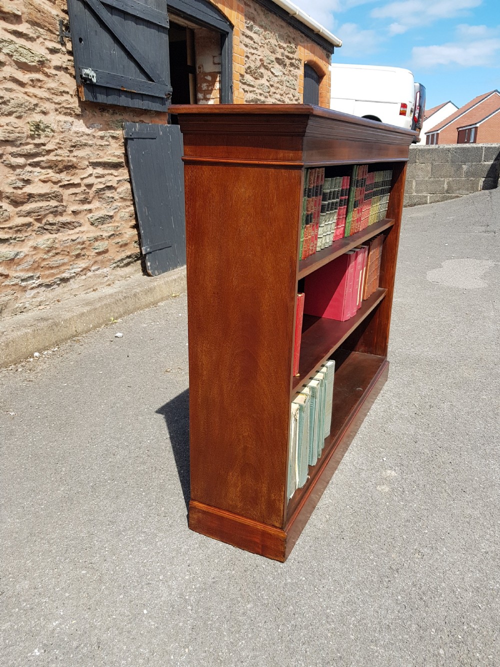 Victorian mahogany open Bookcase  View IV
