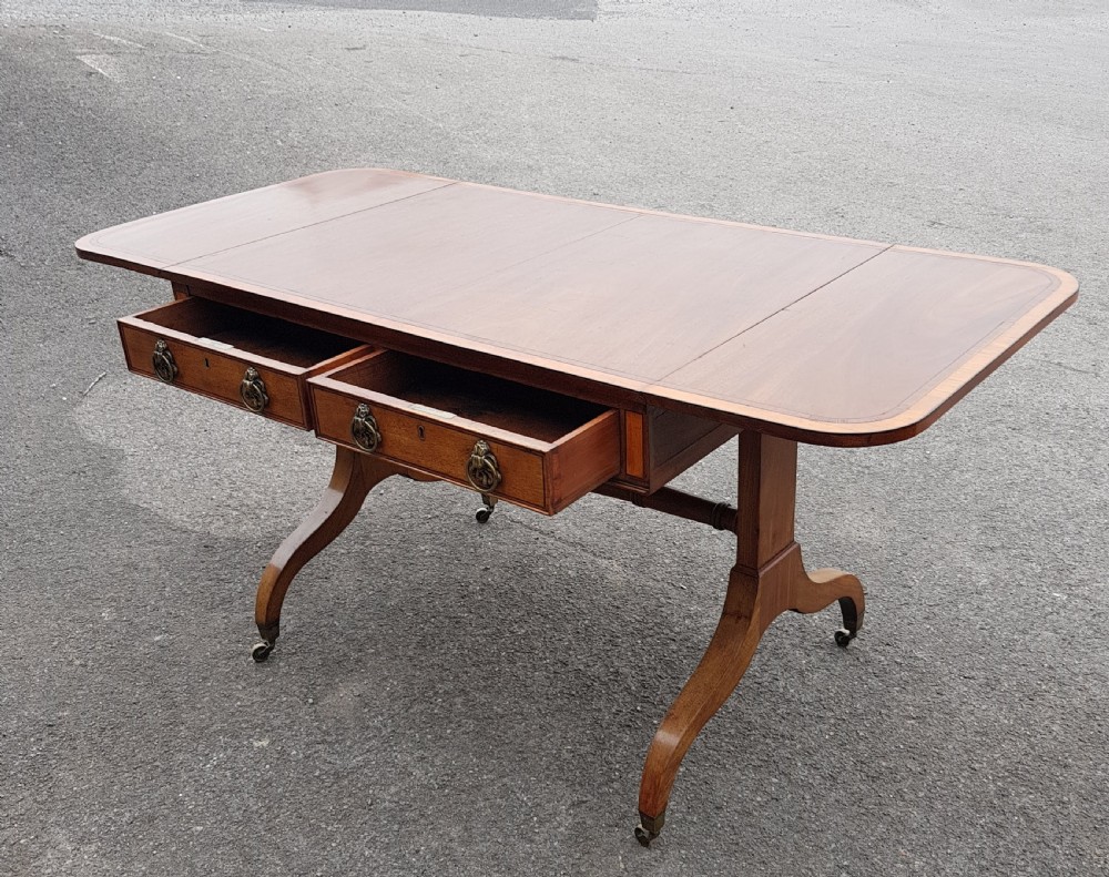 Georgian Mahogany Inlaid Sofa Table  View IV