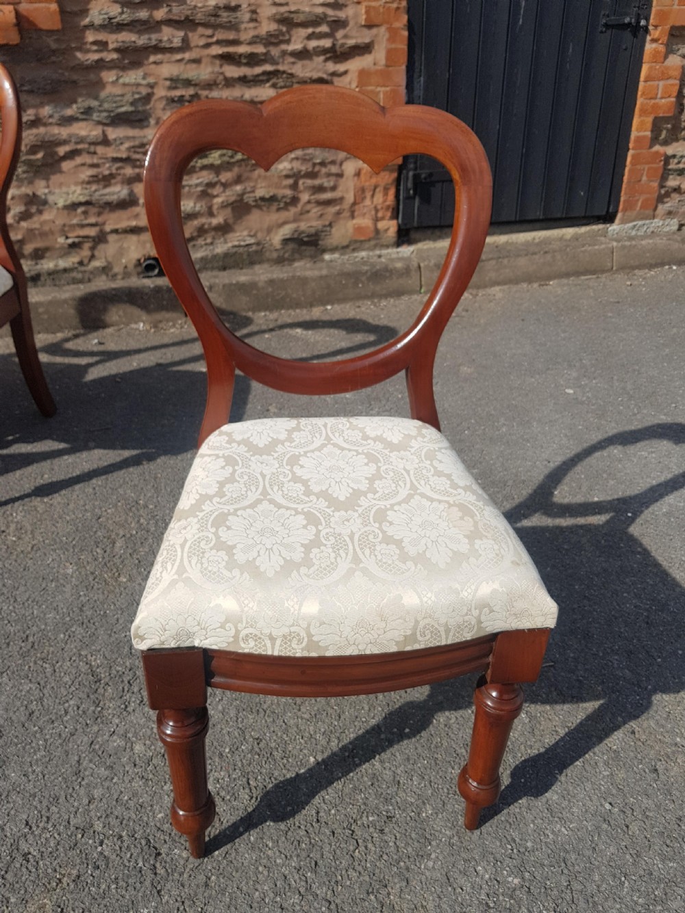 Set of six Victorian mahogany chairs  View V