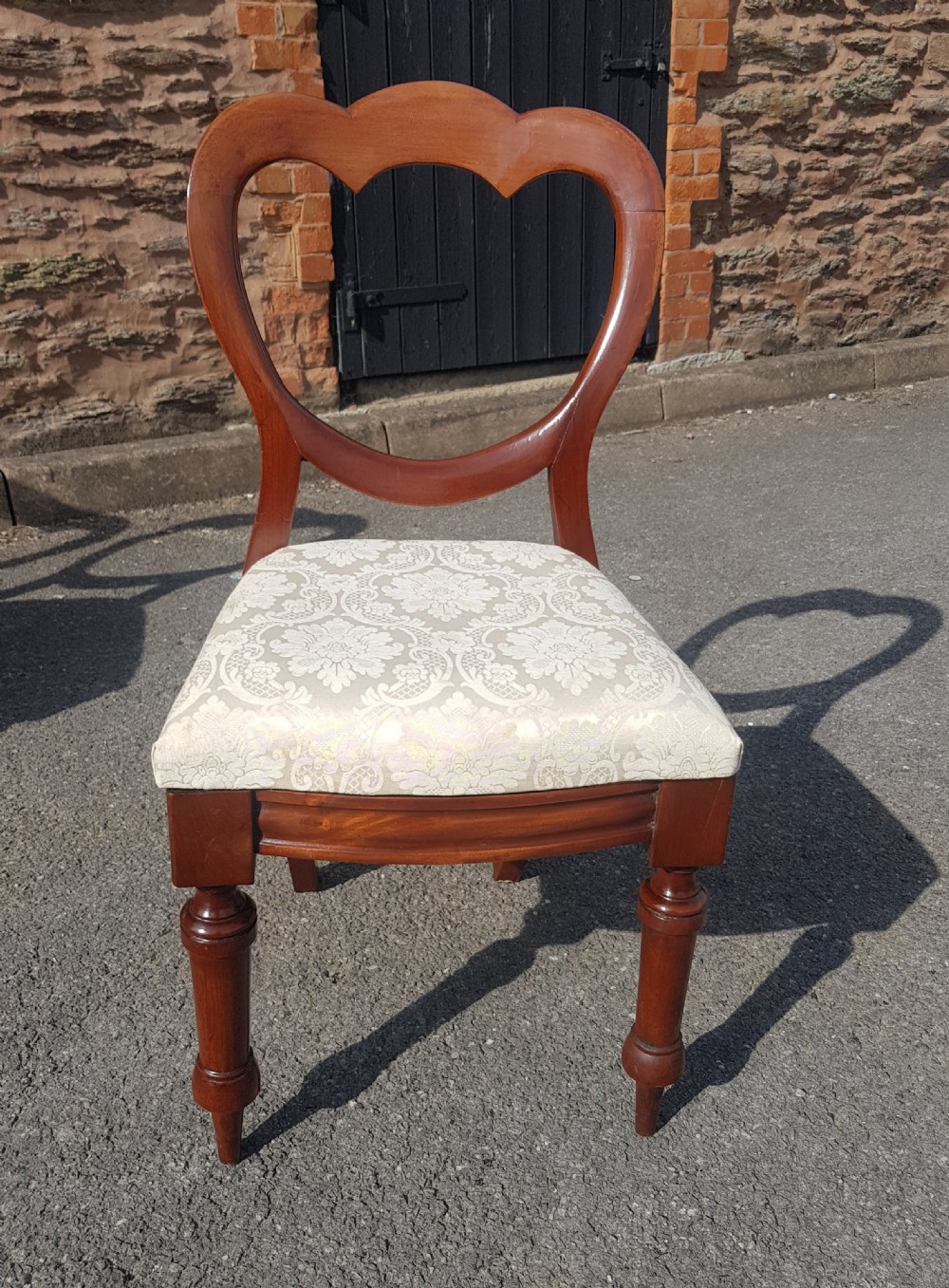 Set of six Victorian mahogany chairs  View VI
