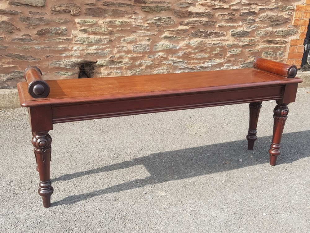 Victorian mahogany window seat. 