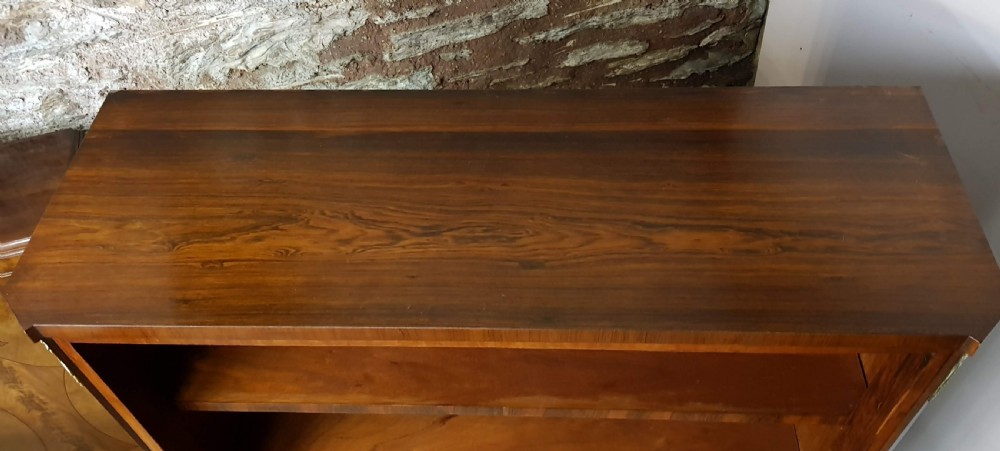 French Victorian Kingwood and Rosewood Open Bookcase.  View V