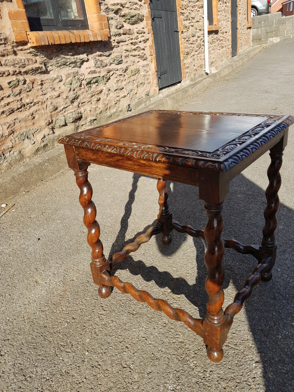 18th century Carved Walnut table.  View V