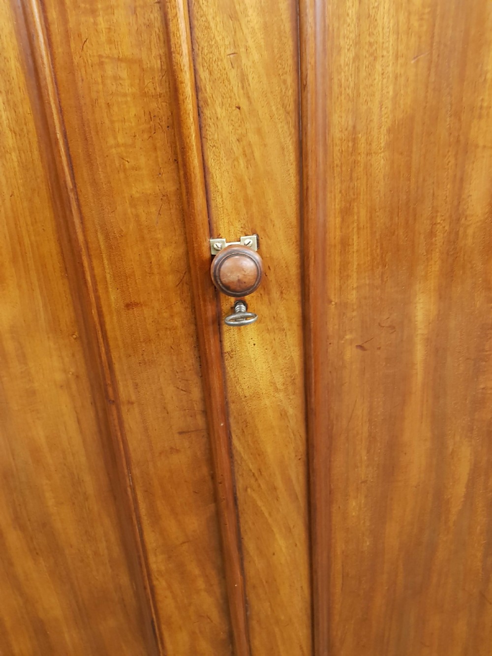 Victorian mahogany two door wardrobe.  View VIII