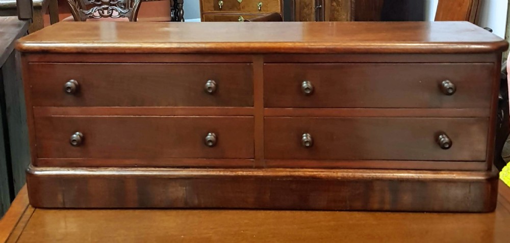 Victorian mahogany table top chest. 