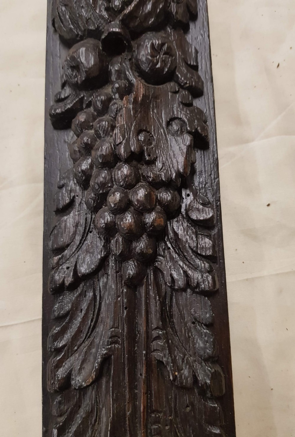 Pair of 18th Century Carved Oak Stiles.  View VII