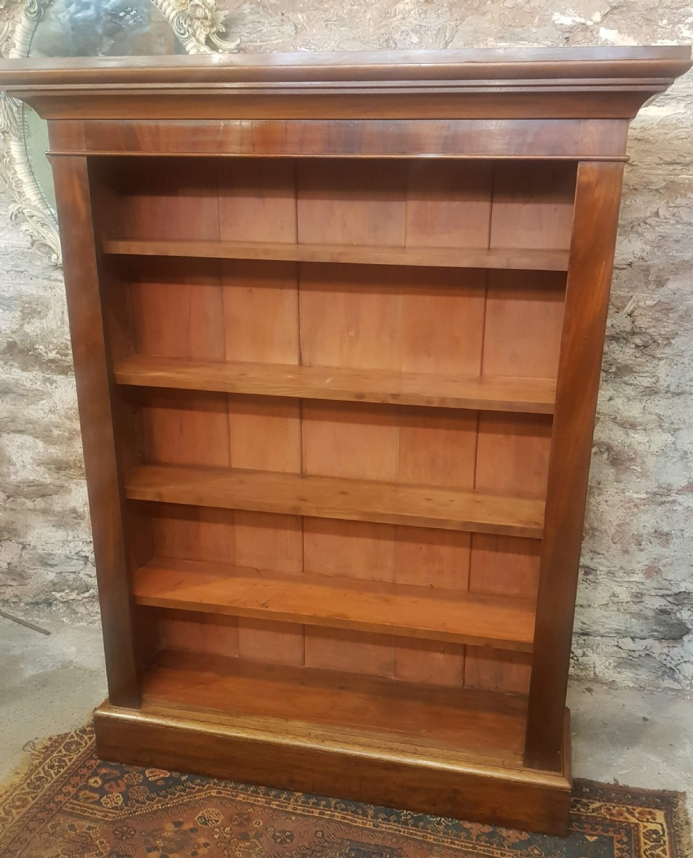 Victorian mahogany open Bookcase 