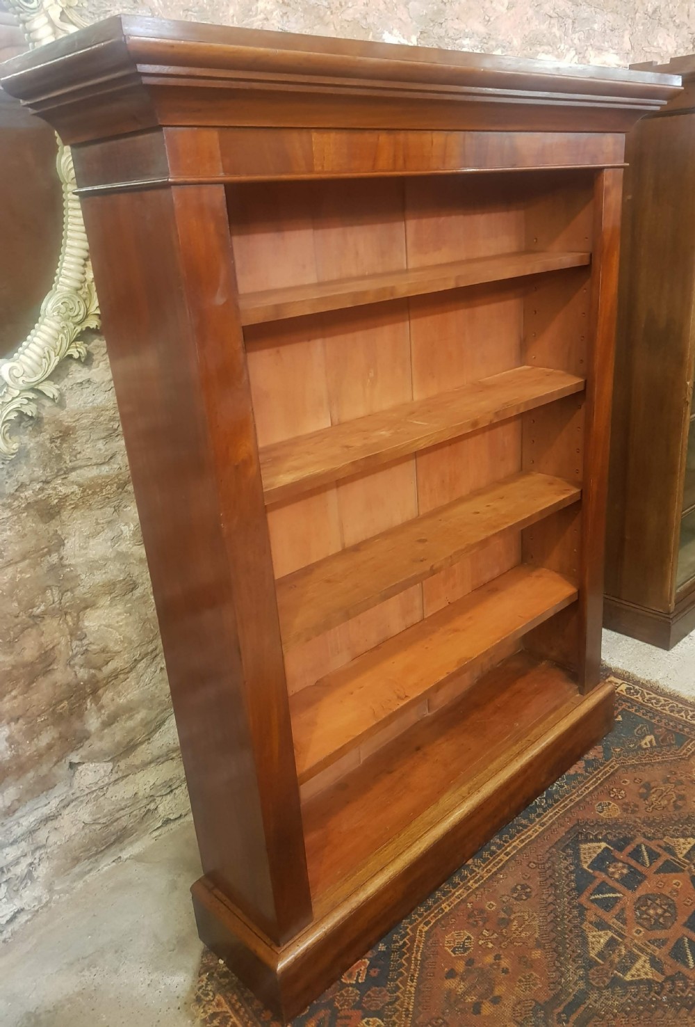Victorian mahogany open Bookcase  View II