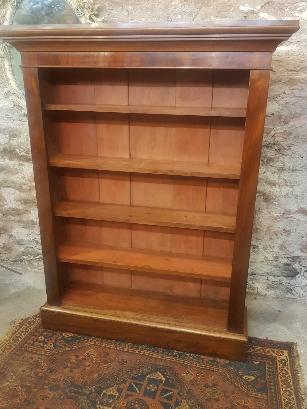 Victorian mahogany open Bookcase  View III