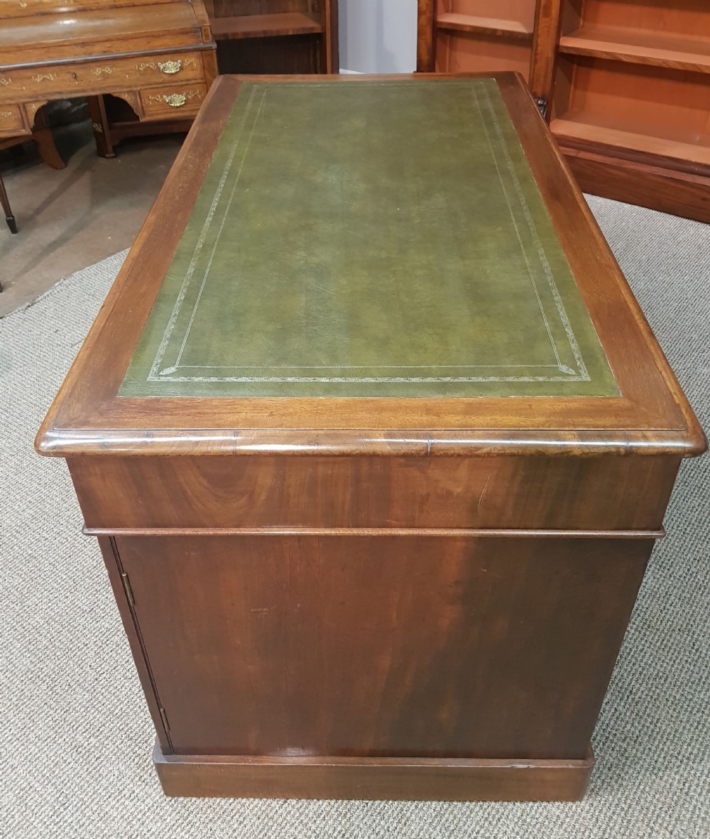 Victorian mahogany small partners desk. View III
