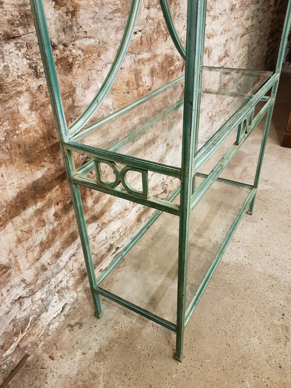 Art Deco Glass and Metal Display Stand French Cica 1930. View V