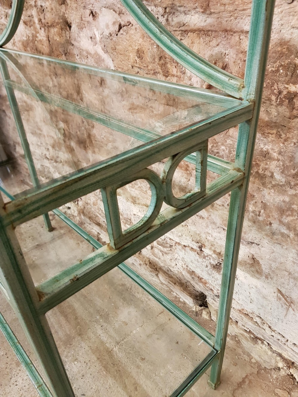 Art Deco Glass and Metal Display Stand French Cica 1930. View VII