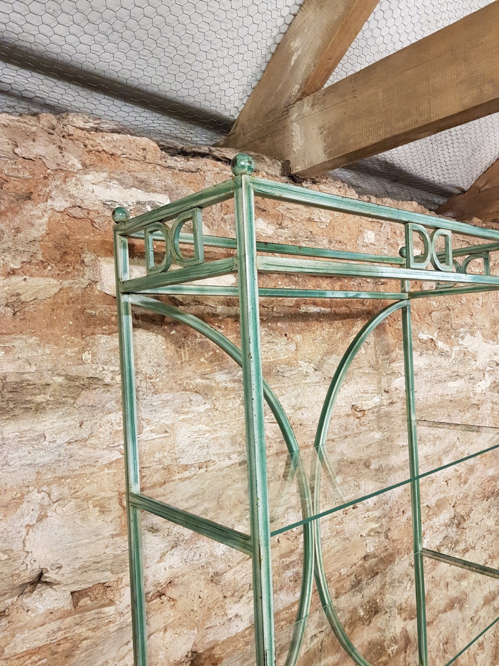Art Deco Glass and Metal Display Stand French Cica 1930. View IX