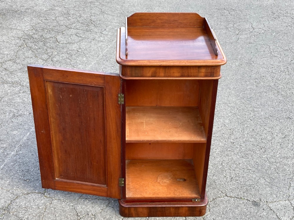 Mahogany bedside cabinet. C1850 View II
