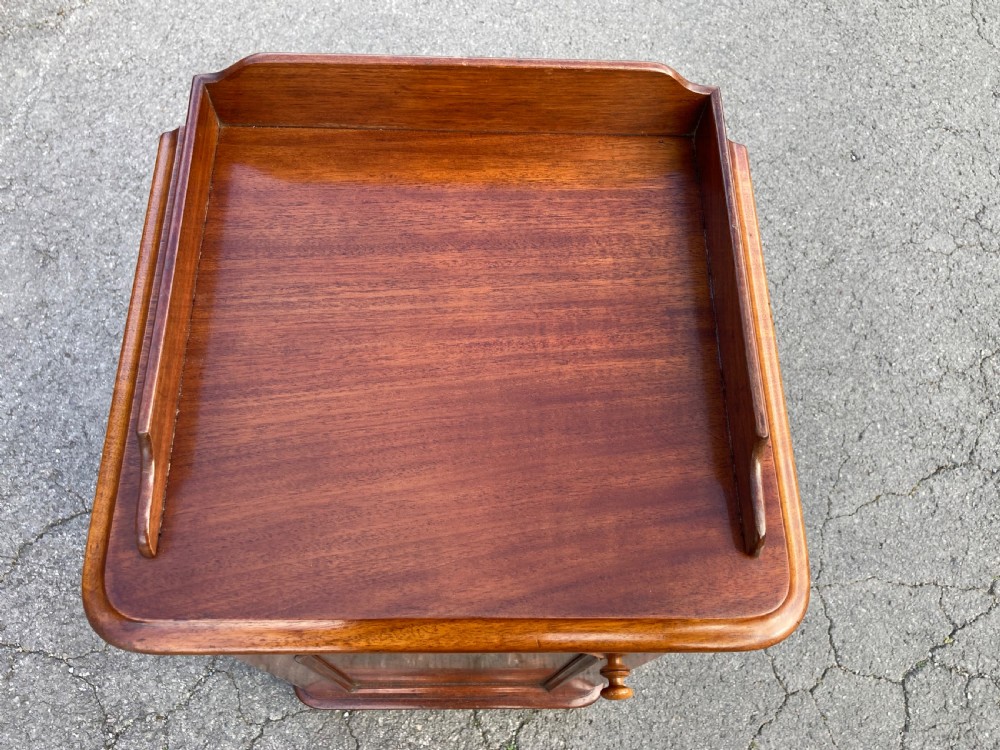 Mahogany bedside cabinet. C1850 View V