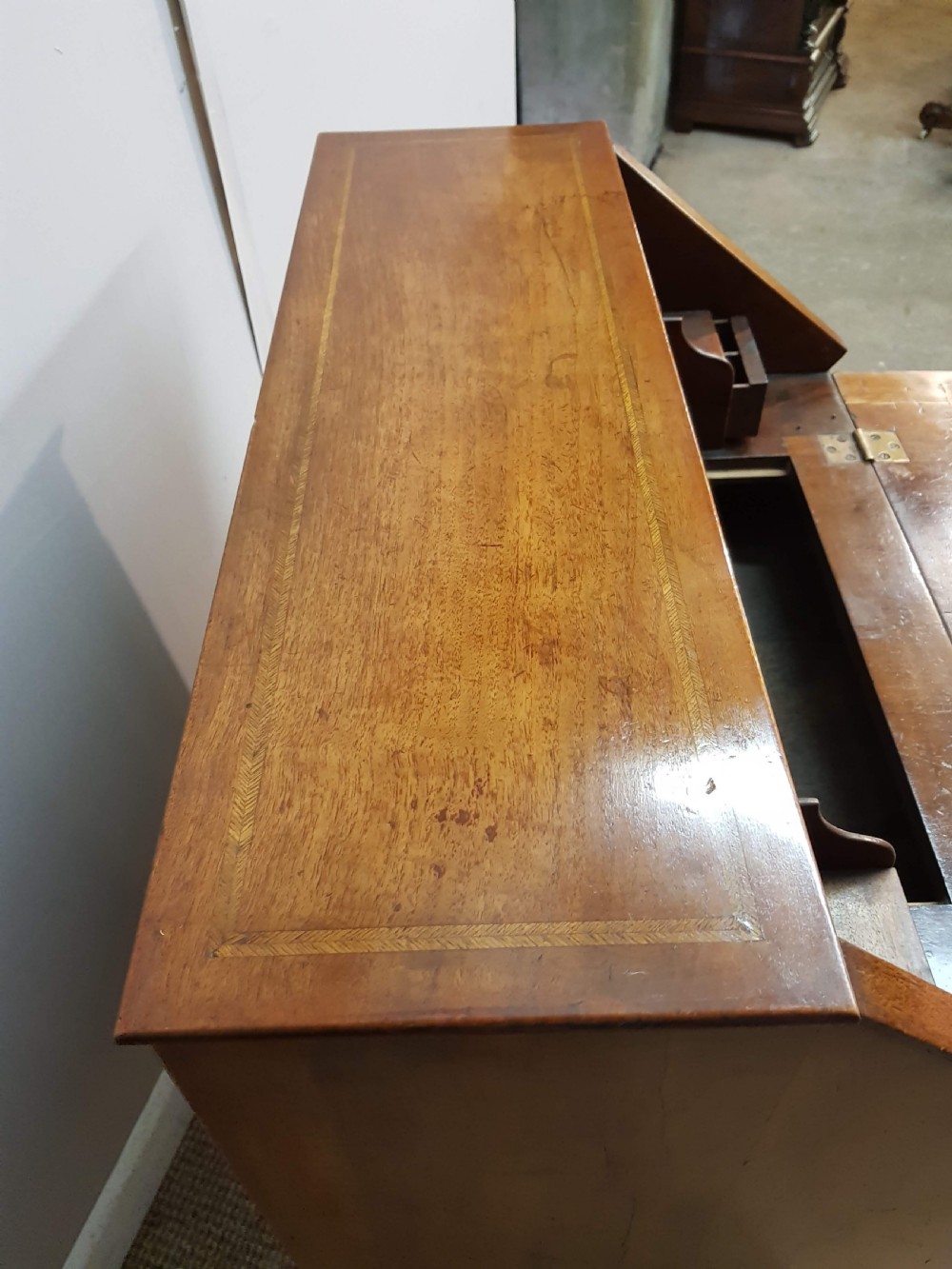 Edwardian Walnut Bureau View II