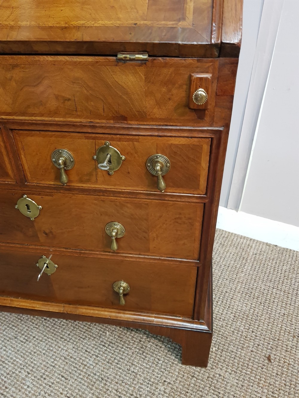 Edwardian Walnut Bureau View III