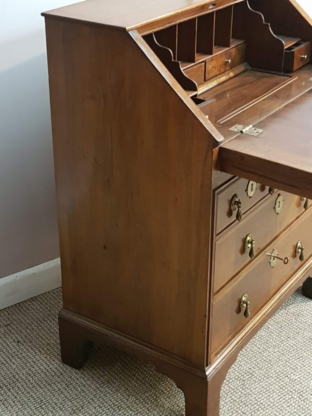 Edwardian Walnut Bureau View VI