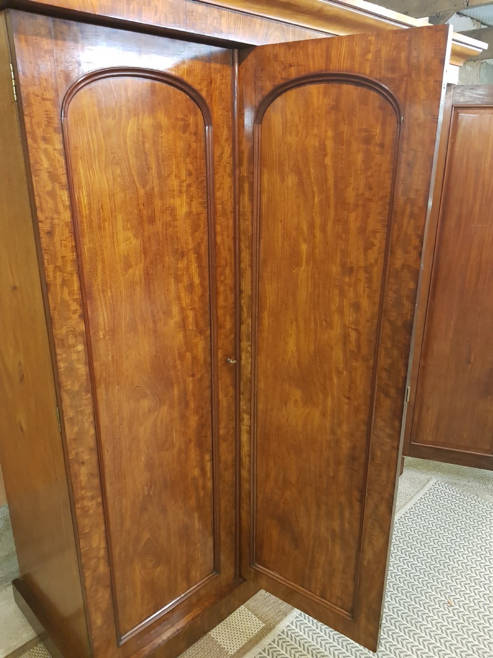 Victorian mahogany three door wardrobe View III