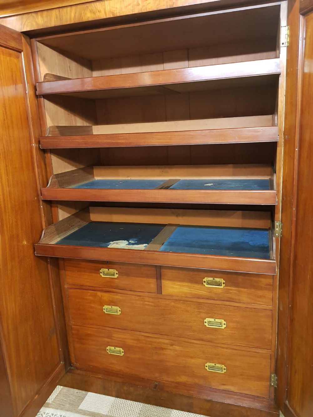 Victorian mahogany three door wardrobe View V