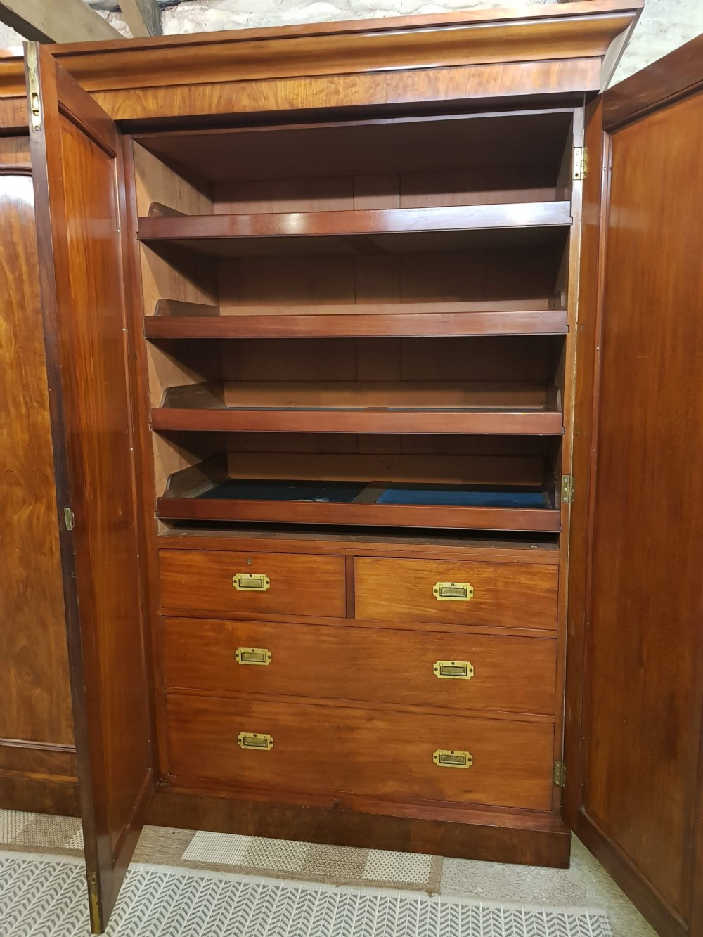 Victorian mahogany three door wardrobe View VIII