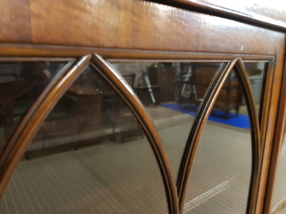 Edwardian mahogany four door breakfront bookcase View VI