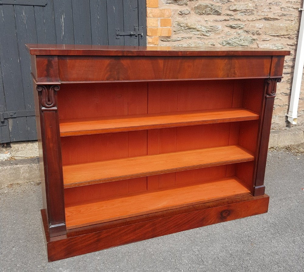 Victorian Mahogany Open Bookcase