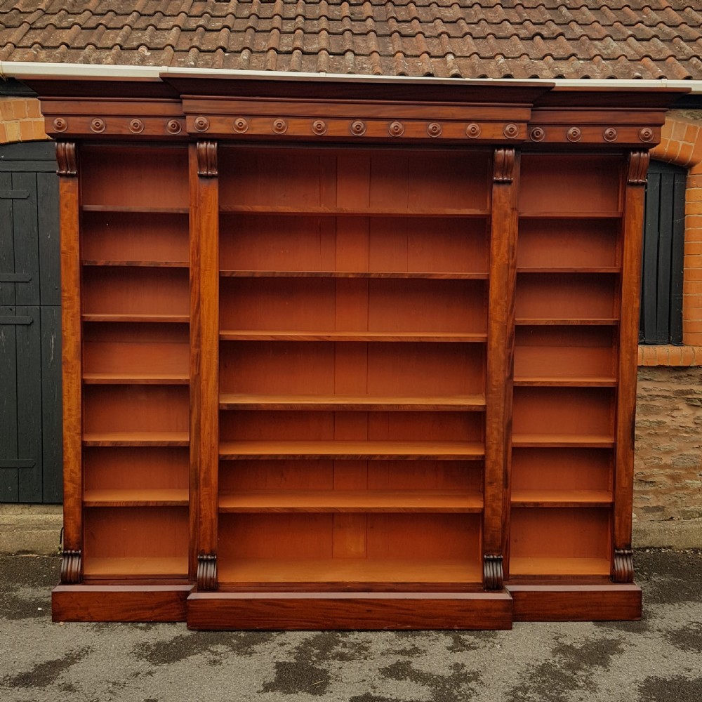 Victorian mahogany breakfront Bookcase