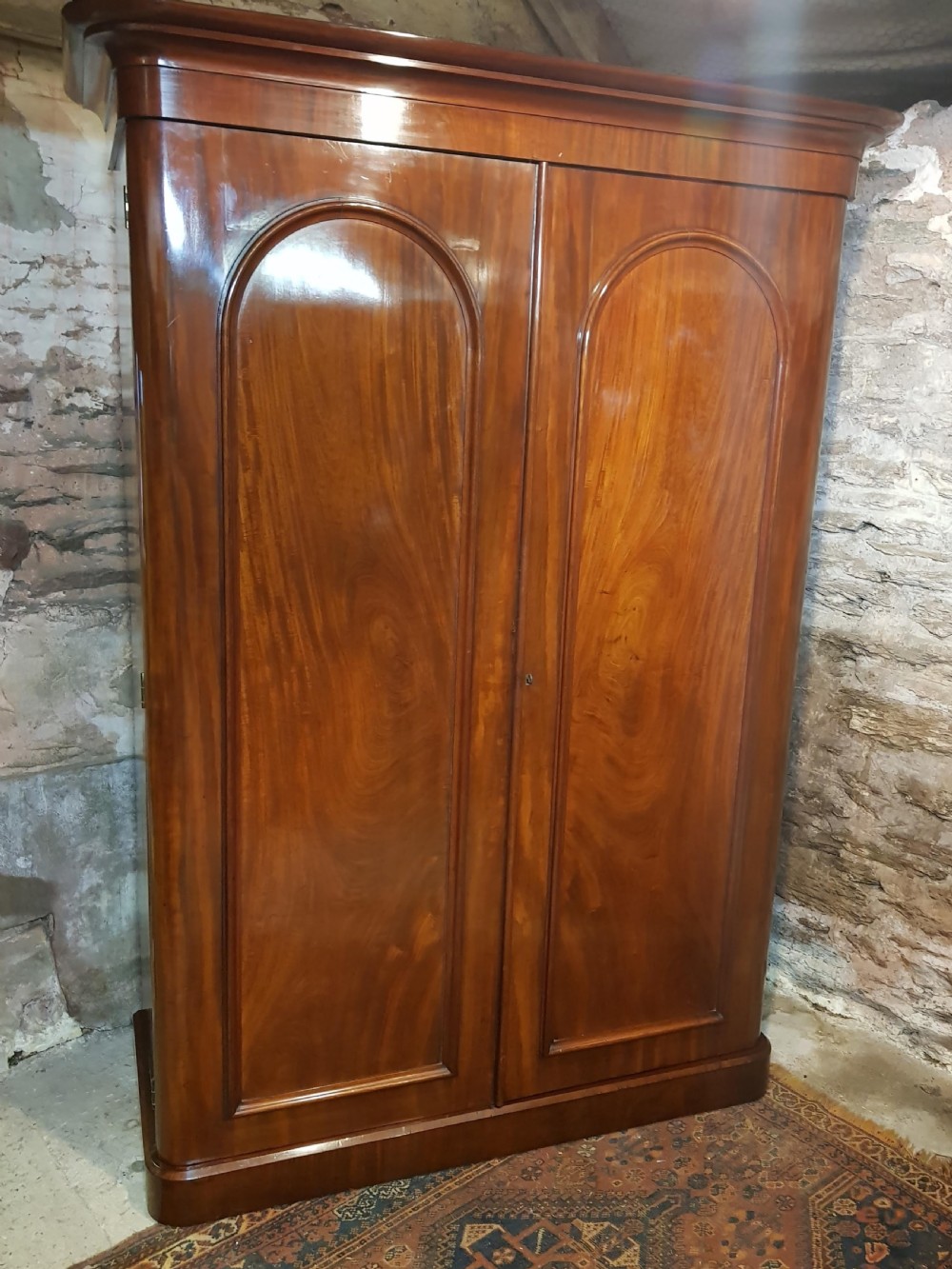 Victorian mahogany two door wardrobe.  View II
