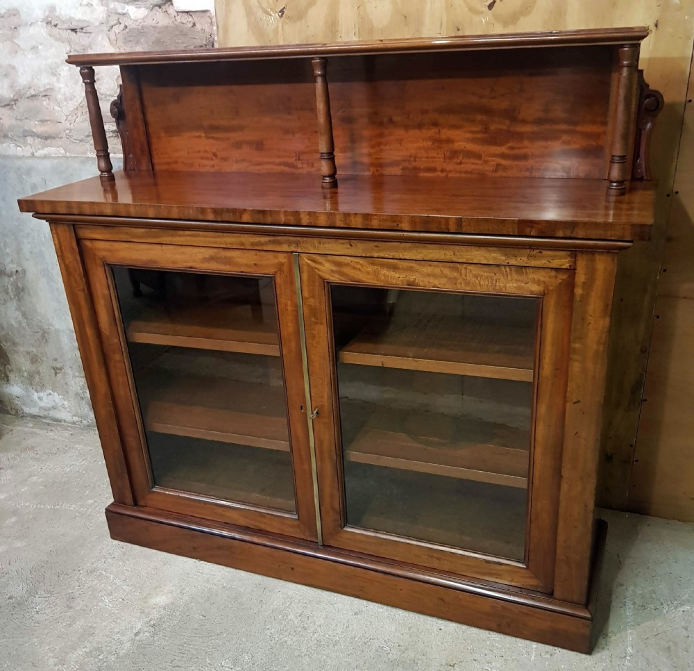 Early Victorian mahogany Chiffonier Bookcase. 