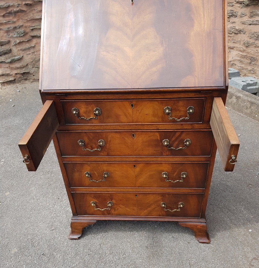 1920s Flame mahogany Bureau.  View V