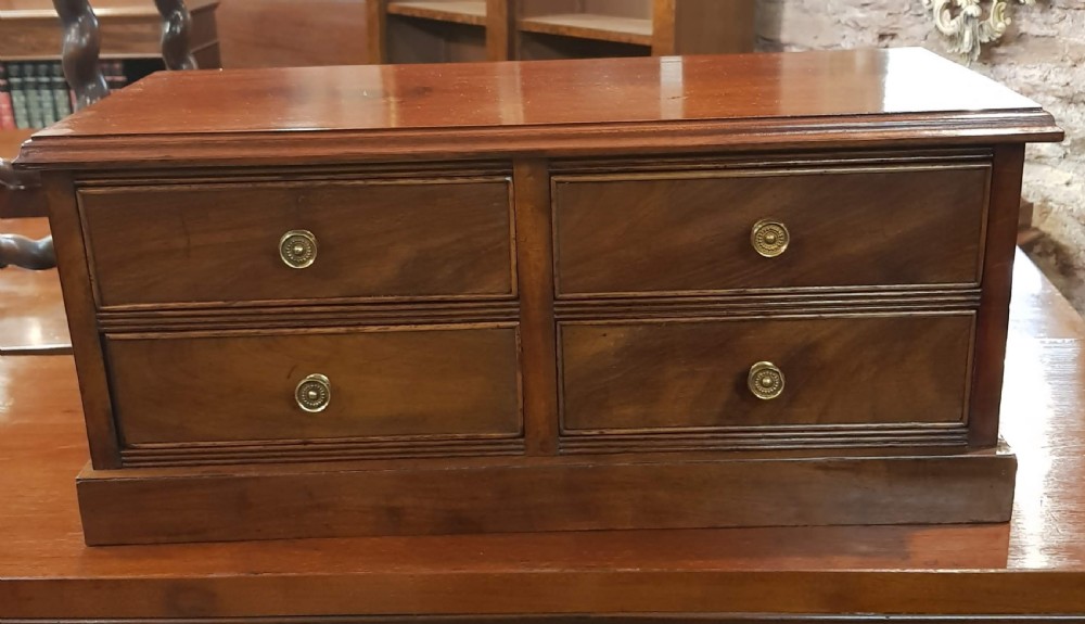 Victorian mahogany table top chest. 