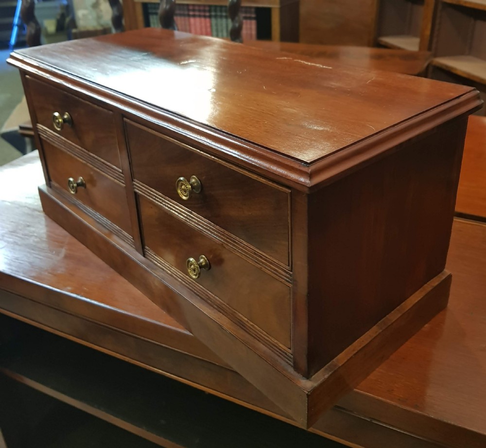 Victorian mahogany table top chest.  View II